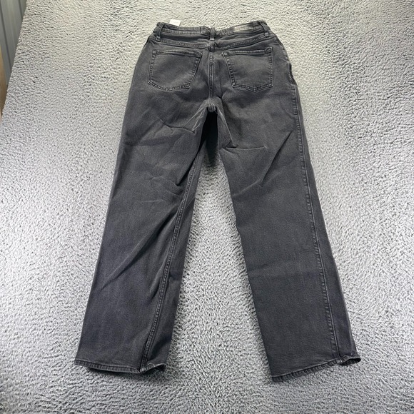 Vintage Hollister Jeans Women 7 Black Cotton Denim Straight Dad Stretch Hi-Rise - Picture 6 of 11